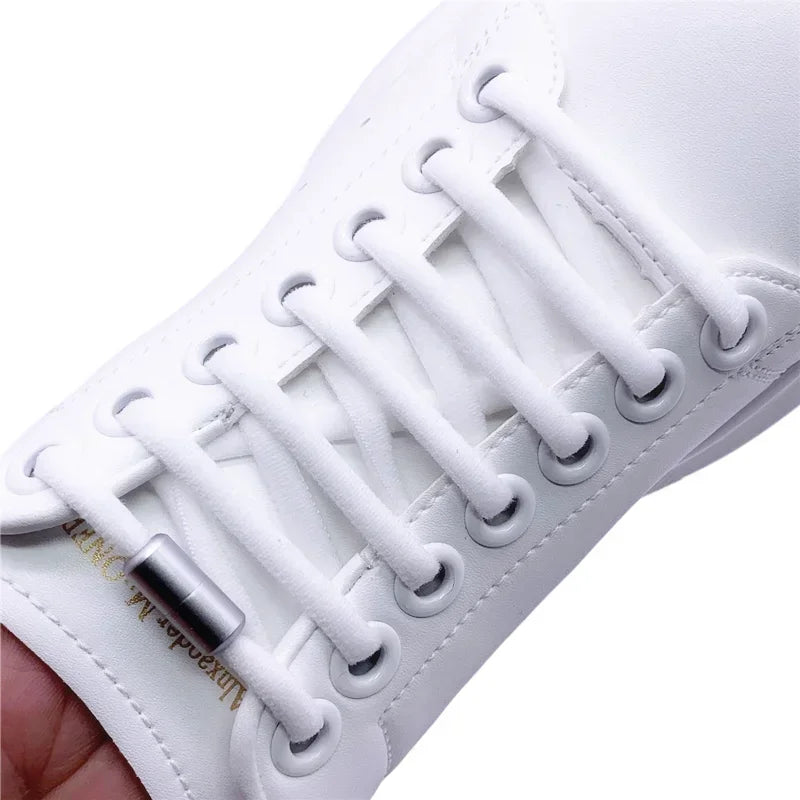 1Pair Elastic Lazy Shoelaces No Tie Shoe Laces Sneakers Flats Shoelaces for Kids Adult Quick Shoelace Fit All Shoes Freeshipping
