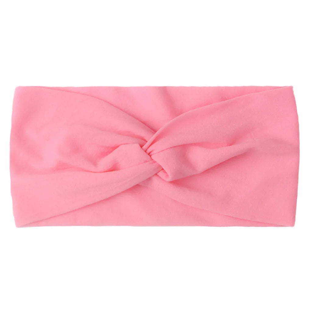 Candy Color Knotted Baby Girl Headband Soft Elastic - Smarsty