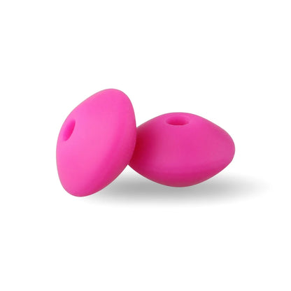 Silicone Beads 12mm Lentil Focal Beads Non Toxic Diy Set - Smarsty