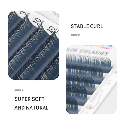 Glamlash Morandi Grey Colorful Individual Eyelash Extensions - Smarsty