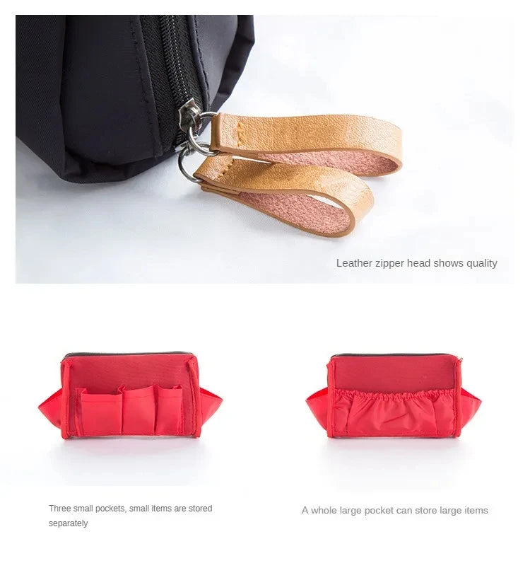 2024 New Women Cosmetic Bag Solid Color Korean Style Makeup Bag Pouch Toiletry Bag Waterproof Makeup Organizer Case Luxury Bag - Smarsty