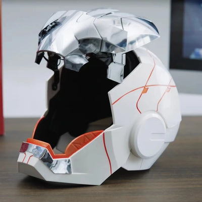 New AutoKing 1:1 Mk5 Iron Man Helmet Cosplay Voice Control Eyes with Light Model Toys for Adult Electric Wearable Christmas Gift - Smarsty