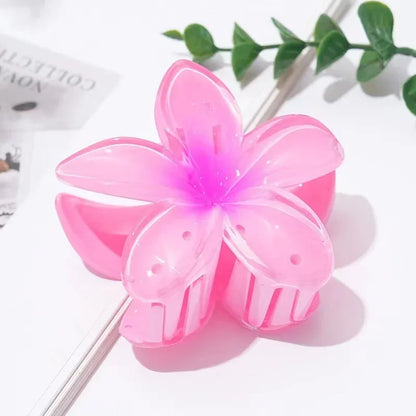 Gradient Large Flower Acrylic Hair Clip Boho Beach Accessory - Smarsty