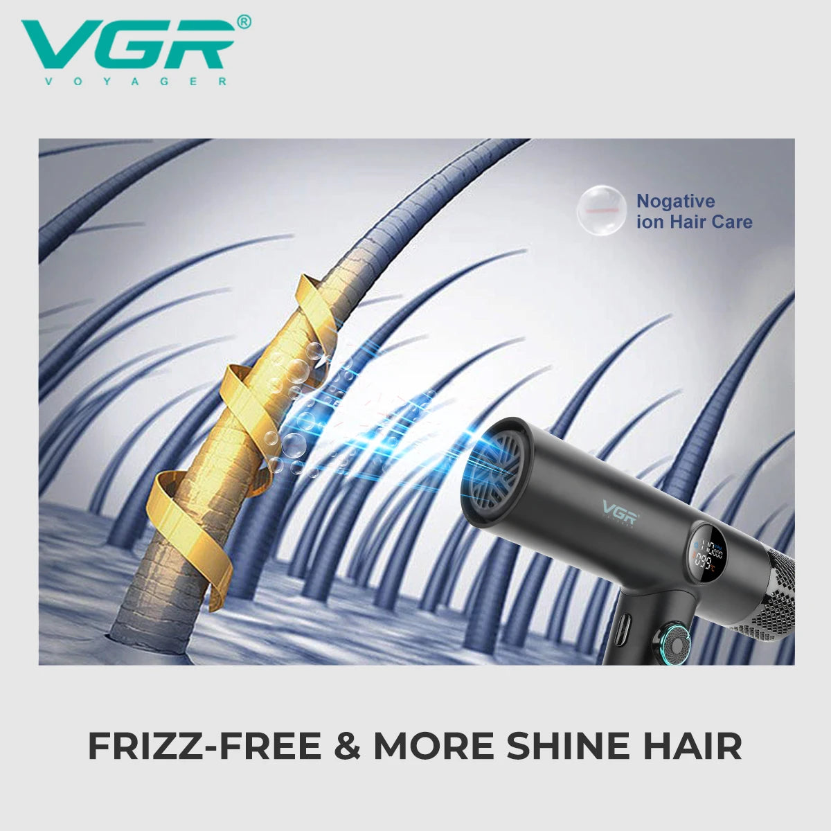 Professional VGR Hair Dryer with Hot and Cold Settings - Smarsty