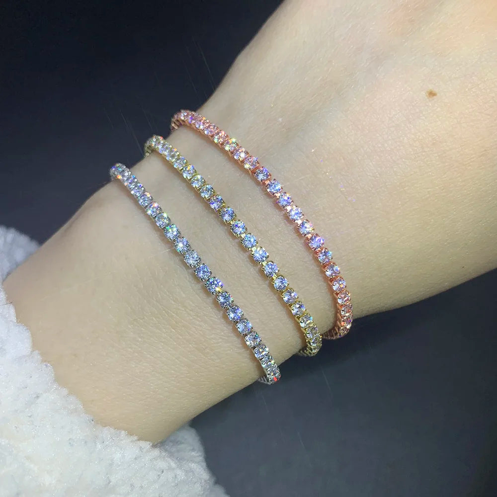 Zirconia Tennis Bracelet for Women Elegant Wedding Jewelry - Smarsty