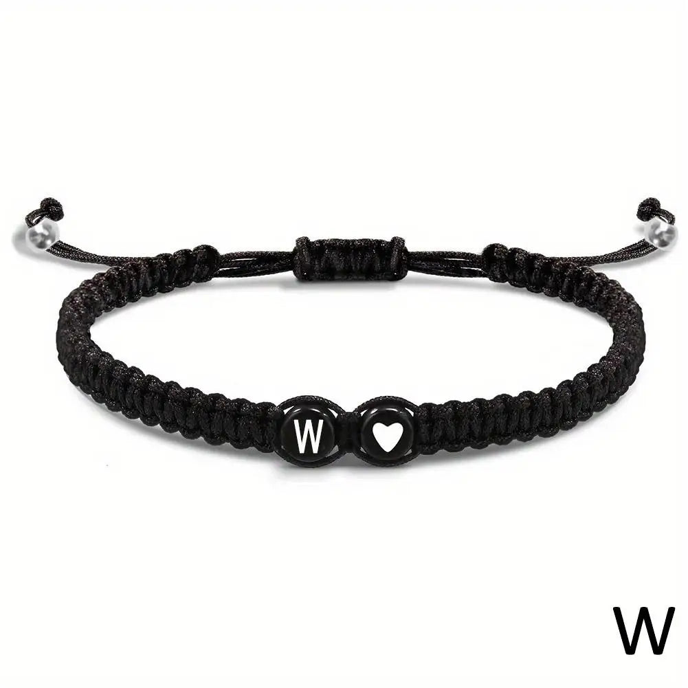 Handmade Adjustable Heart Bracelets A-Z Initials for Friendship - Smarsty