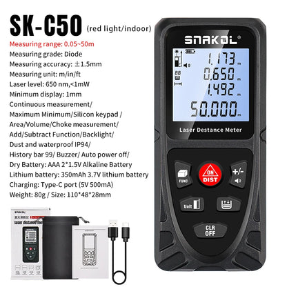 Snakol Laser Distance Meter with High Accuracy Measurement - Smarsty