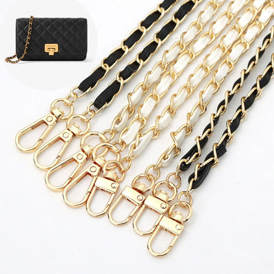 PU Leather Metal Chain Accessories Crossbody Shoulder Portable Wrist Bag Chain Strap Replacement Luggage Accessories Versatile - Smarsty