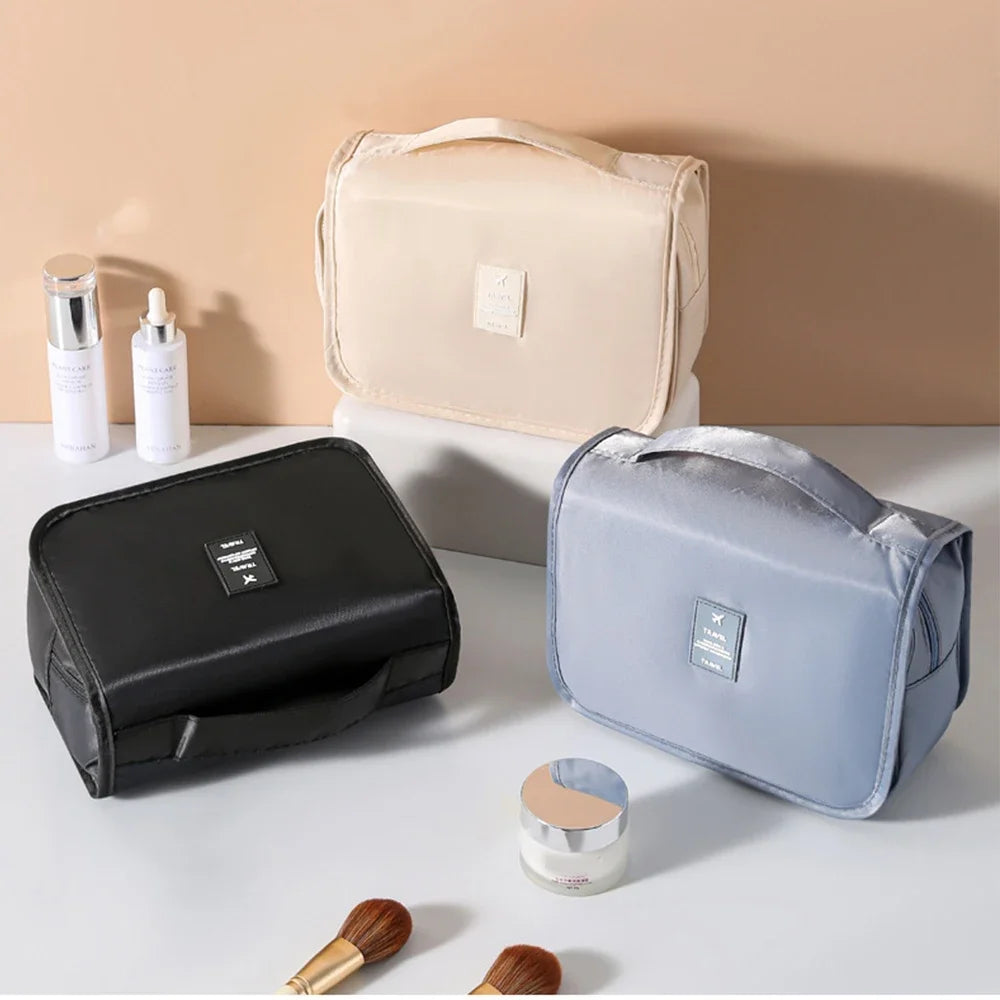 Travel Makeup Bag Waterproof Toiletries Organizer High Quality Women Neceser Bathroom Hook Wash Pouch Hook Makeup Storage Bag - Smarsty