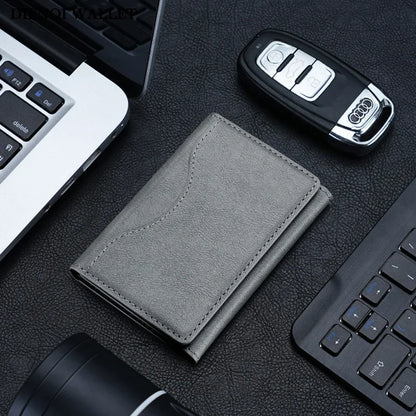 Magsafe Card Holder PU Leather Trifold Magnetic Cardholder Card Bag Wallet for Apple for IPhone 16 15 14 13 12 Pro Max Mini