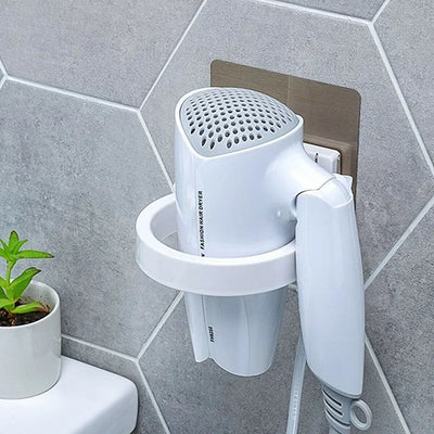Wall Mounted Hair Dryer Holder Stainless Steel Organizer - Smarsty
