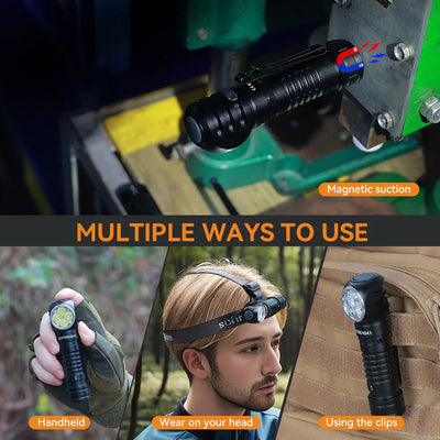 SOFIRN HS41 Headlamp 4000lm 21700 USB C Rechargeable with SST20 LED Torch Indicator with Magnetic Tail Flashlight - Smarsty