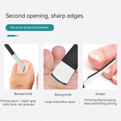 Professional Pedicure Knife Set for Dead Skin Removal - Smarsty
