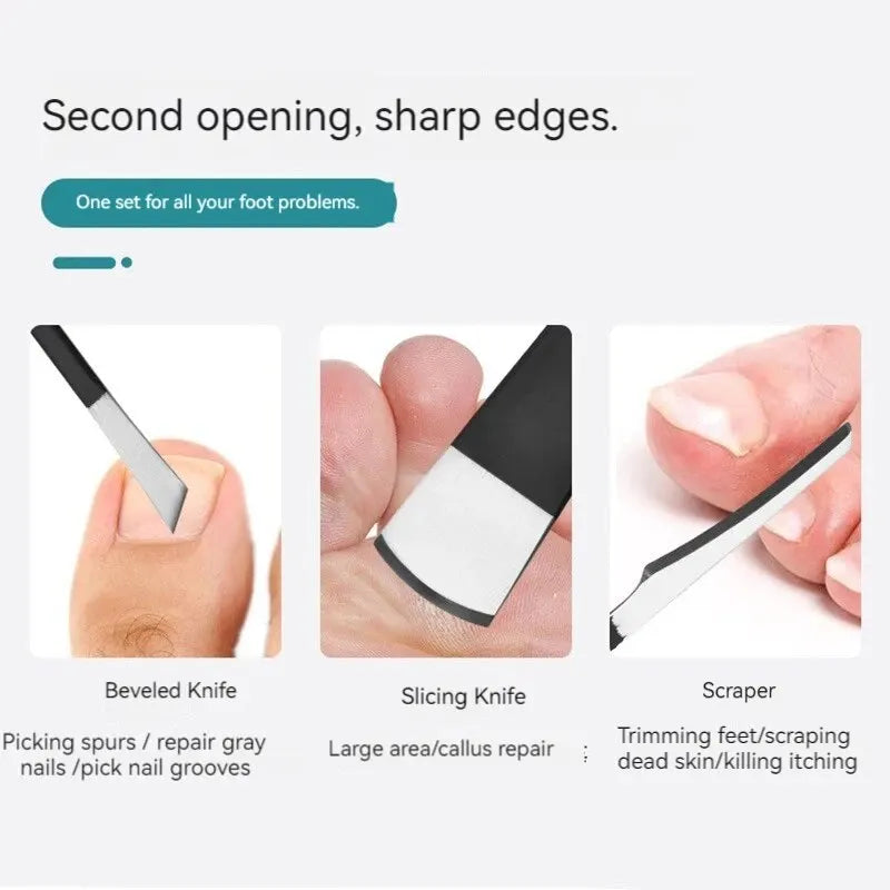 Professional Pedicure Knife Set for Dead Skin Removal - Smarsty
