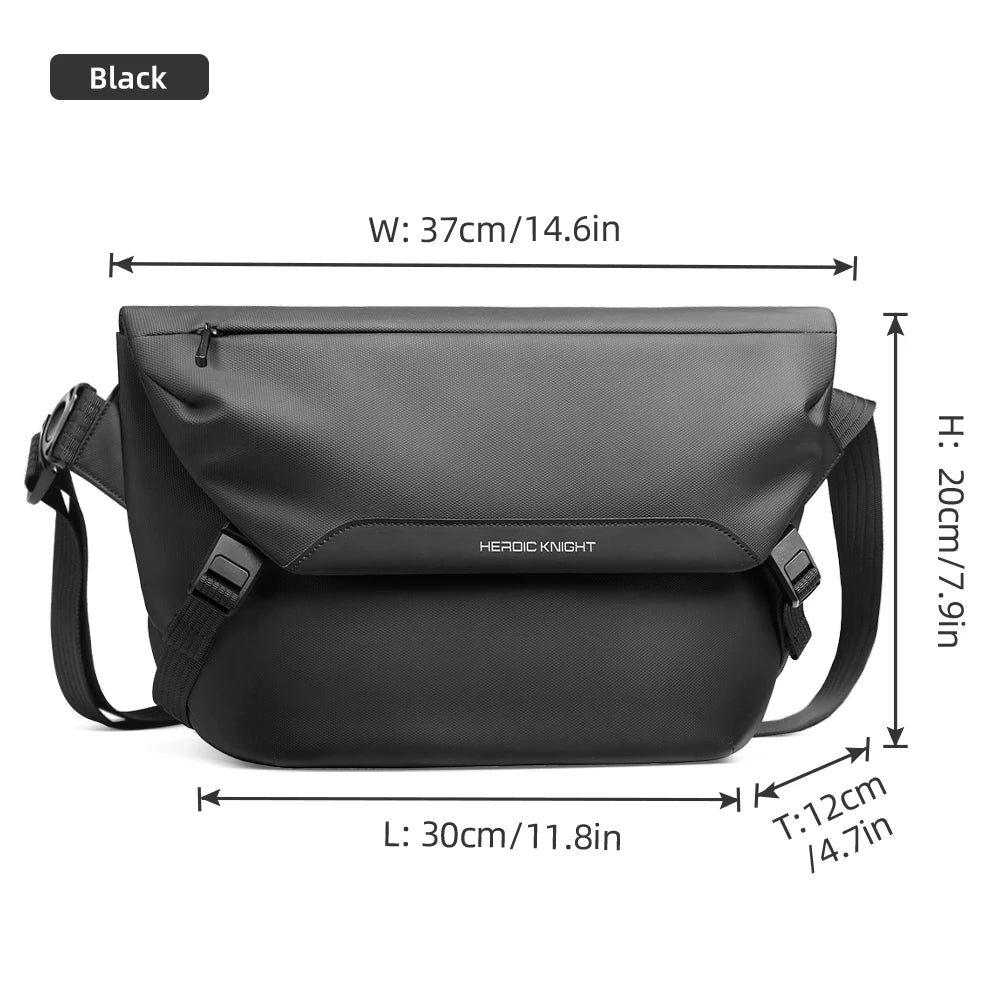 Water Resistant Messenger Bag For Men With Ipad Pocket - Smarsty