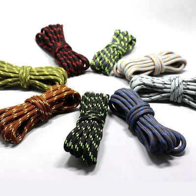 Round Climbing Shoelaces Hiking Walking Shoe Laces Work Boot Shoelace Outdoor Mountaineering Non Slip Duty Durable Shoestrings - Smarsty