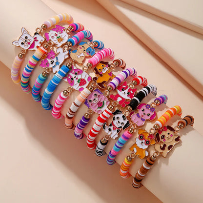 Unicorn Cat Flower Charm Beaded Bracelets Set - Smarsty