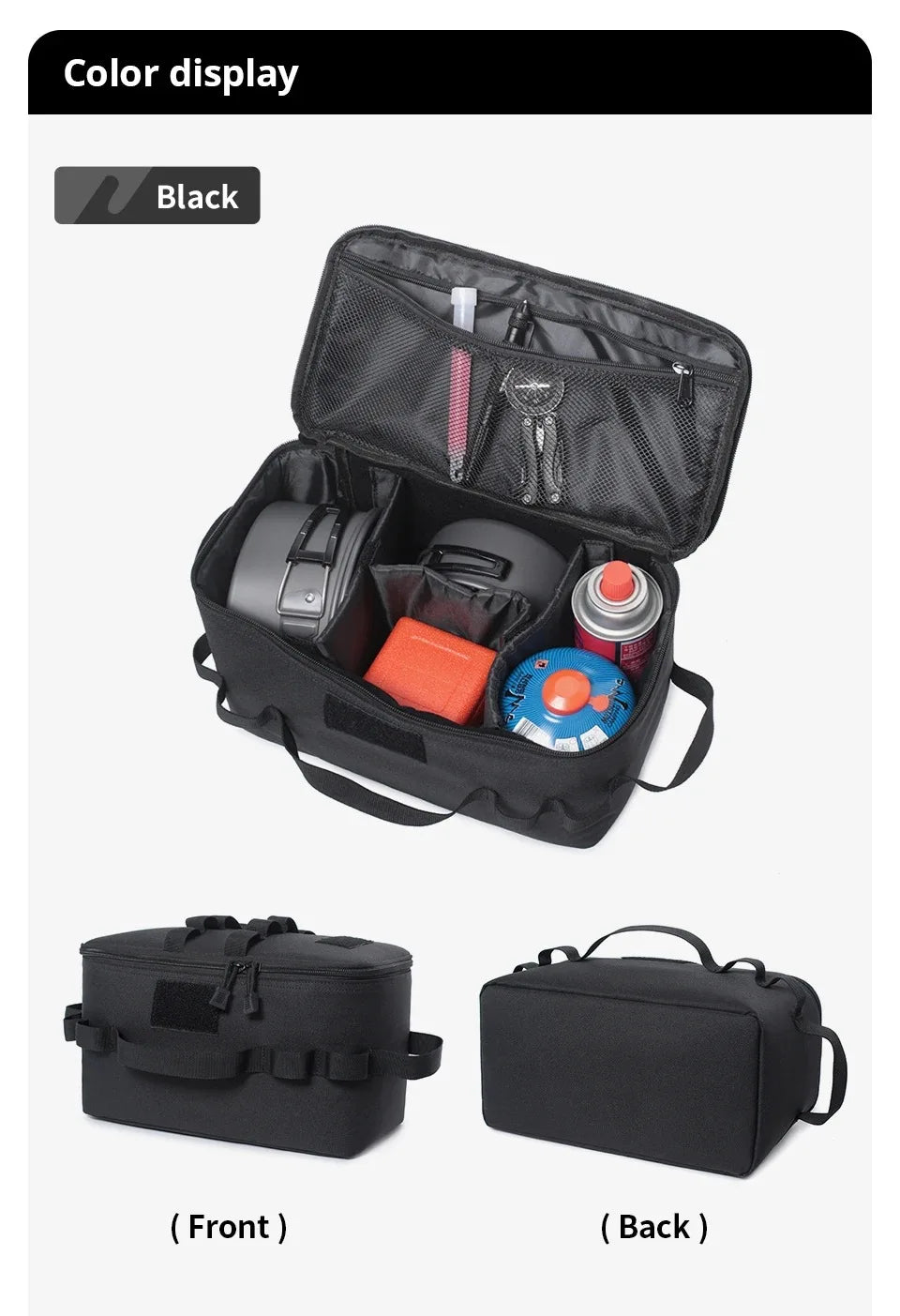 Outdoor Camping Gas Tank Storage Bag Large Capacity Ground Nail Tool Bag Gas Canister Picnic Cookware Utensils Kit Bag - Smarsty