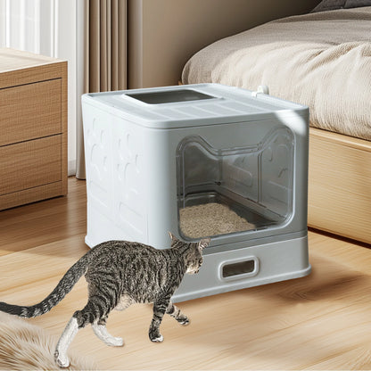 Stainless Steel Cat Litter Box with Easy Clean Lid - Smarsty