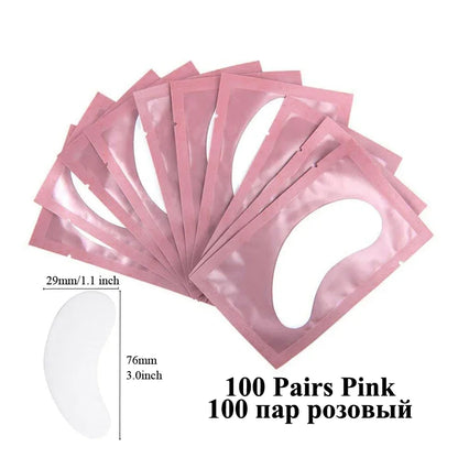 100 Pairs Eye Patches for Eyelash Extensions with Comfort Fit - Smarsty