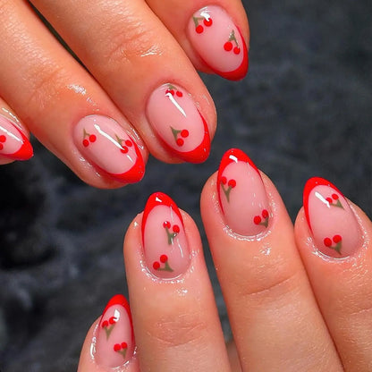 Pink Bowknot Stiletto Press On Nails 24PCS Full Cover - Smarsty