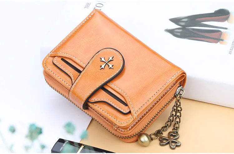 2023 New Women Wallets Fashion Short PU Leather Top Quality Card Holder Female Zipper Purse - Smarsty
