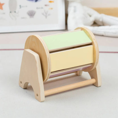 Montessori Infant Wooden Toys Coin Ball Busy Drum Color Shape Cognition Match Educational Sensory Toy Baby Teaching Aid Gifts
