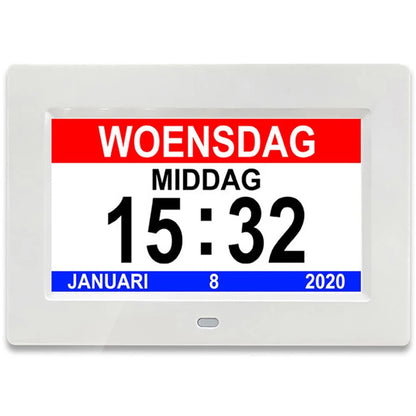 Digital LED Calendar Clock with 12 Alarms and Multi-Language Display - Smarsty