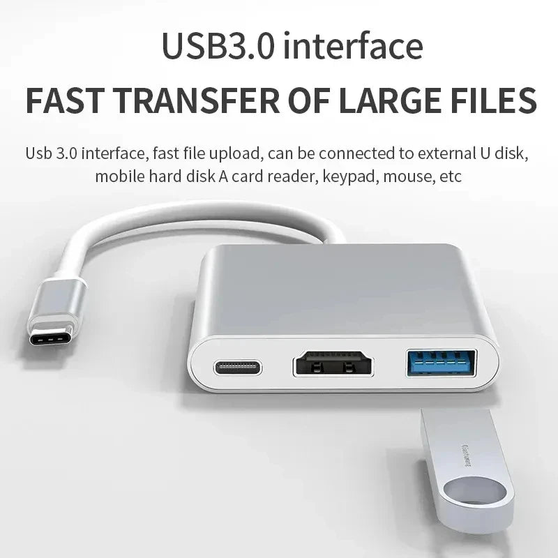 USB C Hub UltraHD HDMI Adapter Includes USB 3.0 Port