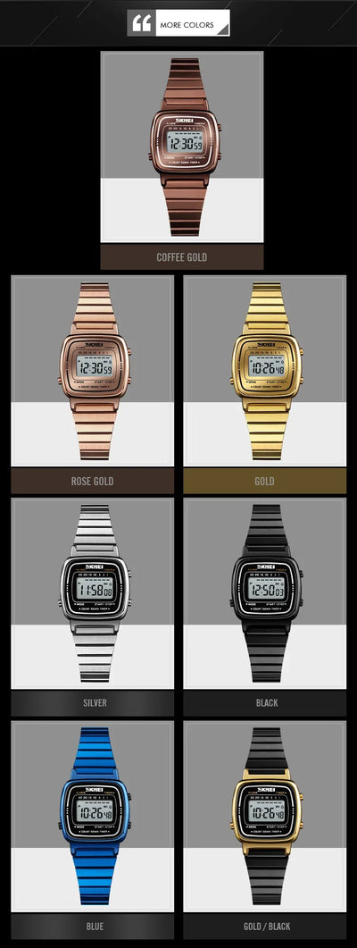 SKMEI 1901 Luxury Waterproof Digital Women's Watch - Smarsty