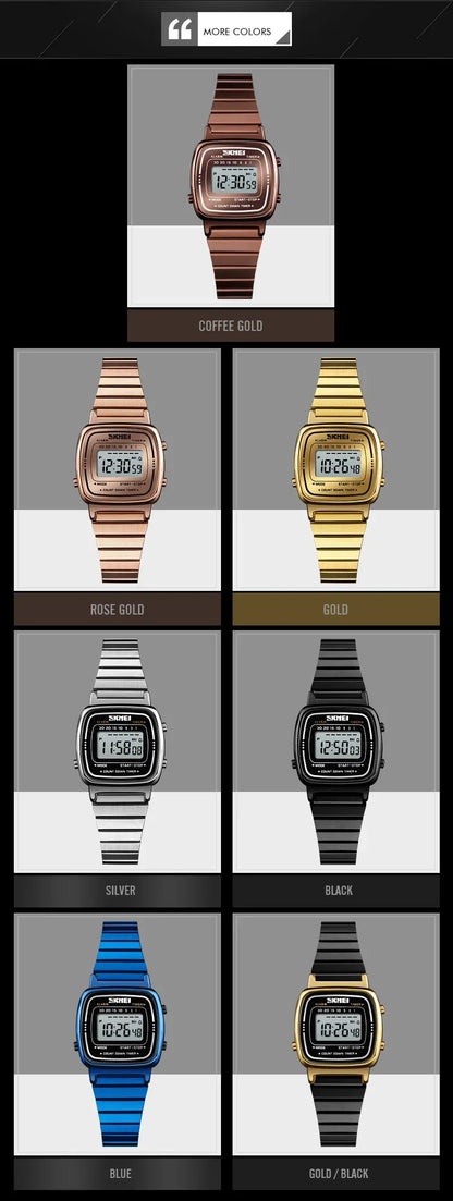 SKMEI 1901 Luxury Waterproof Digital Women's Watch - Smarsty