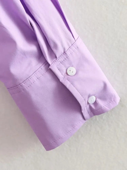 MUJER Women Shirt Multicolour Button Up Shirt Women Summer Long Sleeve Top Female Streetwear Oversize Shirts And Blouses Women - Smarsty