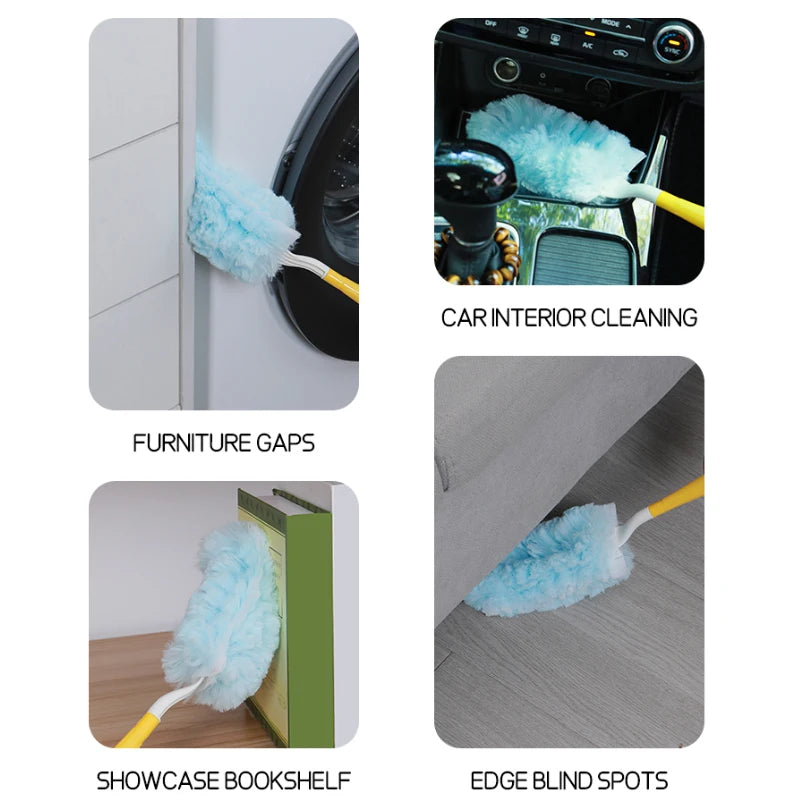 Double sided 360 ° electrostatic dust duster is used for large-scale cleaning of dust, spider webs, and disposable dust collecto - Smarsty