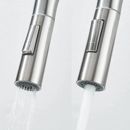 304 Chrome Kitchen Faucet with Pull-Out Spray Feature - Smarsty