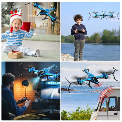 VATOS Super All in 1 Remote Control 2.4Ghz RC Helicopter 360° Flip Obstacle Avoidance Night Light Toy Christmas Gift Kids Adults