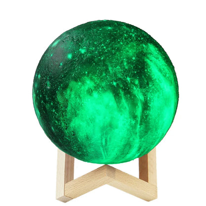 3D Printed Moon Lamp with Remote 16 Colors LED Night Light - Smarsty