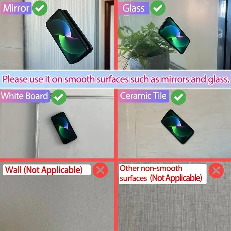 Silicone Suction Phone Holder Wall Mount Anti Slip Stand - Smarsty