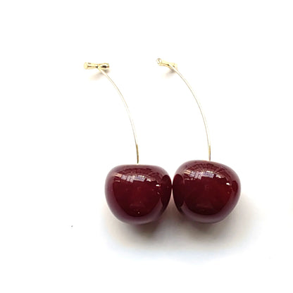 Cute Cherry Drop Earrings for Women - Trendy Summer Jewelry - Smarsty