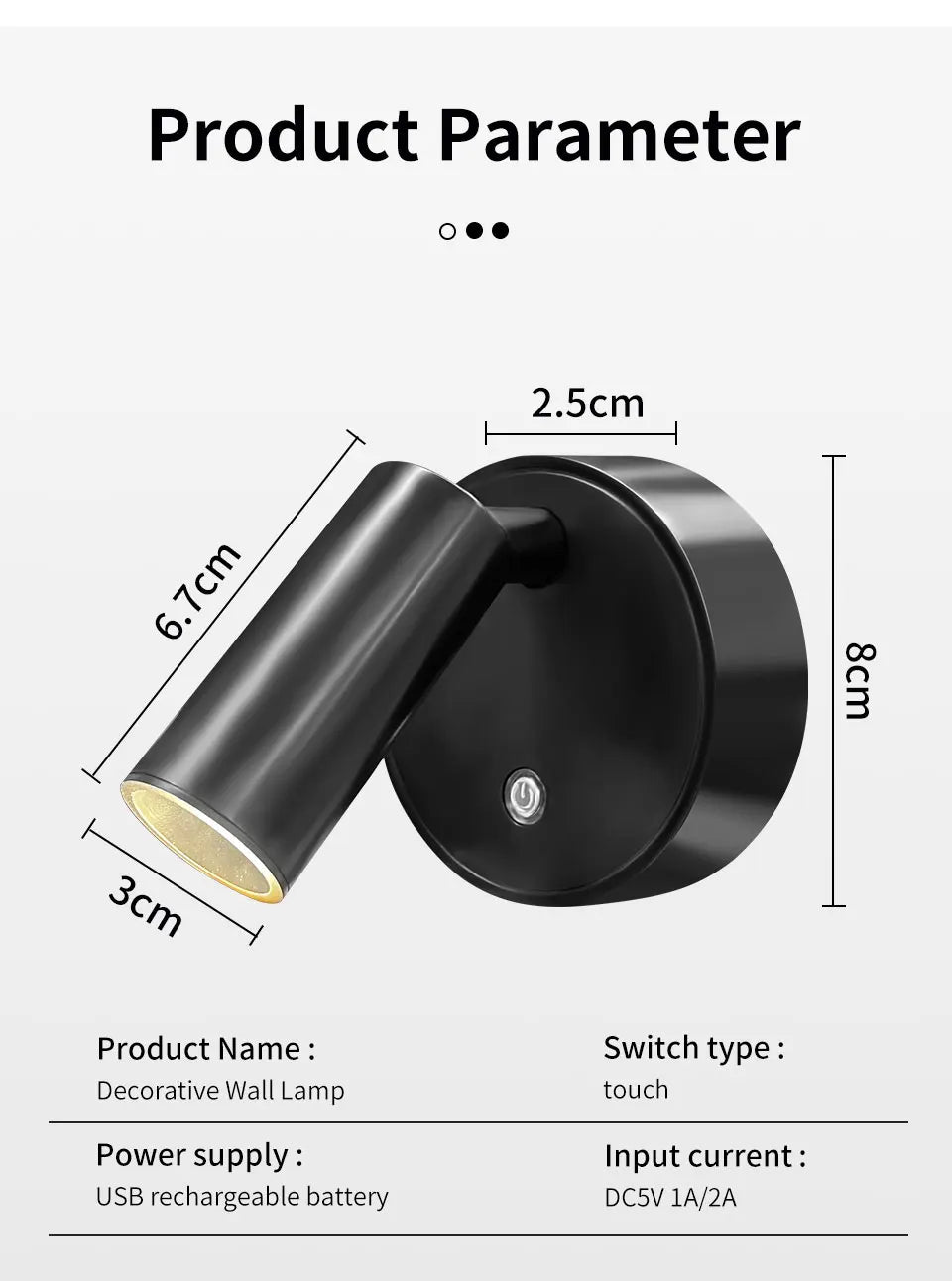 Wireless USB Rechargeable LED Magnetic Wall Light - Smarsty
