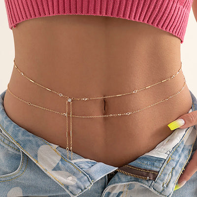 PuRui Sexy Crystal Glass Belly Chain for Women - Smarsty