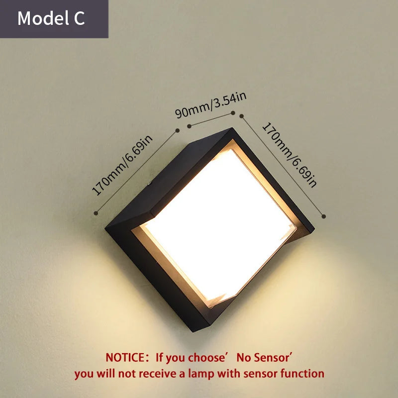 LED Outdoor Wall Light with PIR Motion Sensor - Smarsty