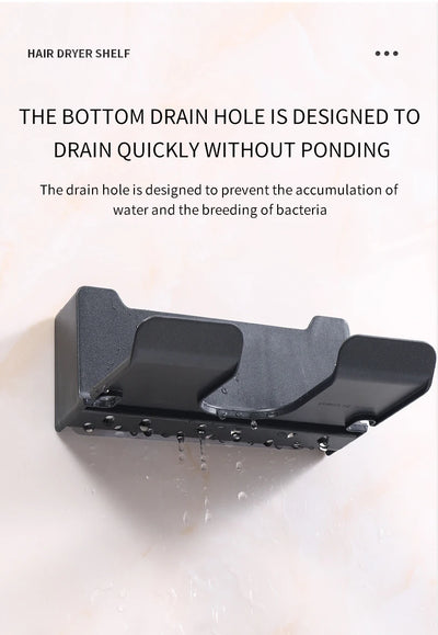 Wall Mounted Hair Dryer Holder Organizer for Bathroom - Smarsty