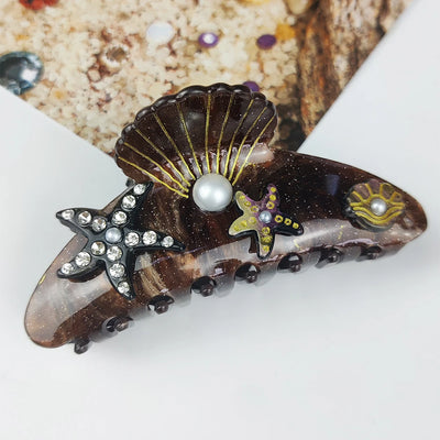Handmade Large Sea Hair Claw Clips Acetate Beach Starfish - Smarsty