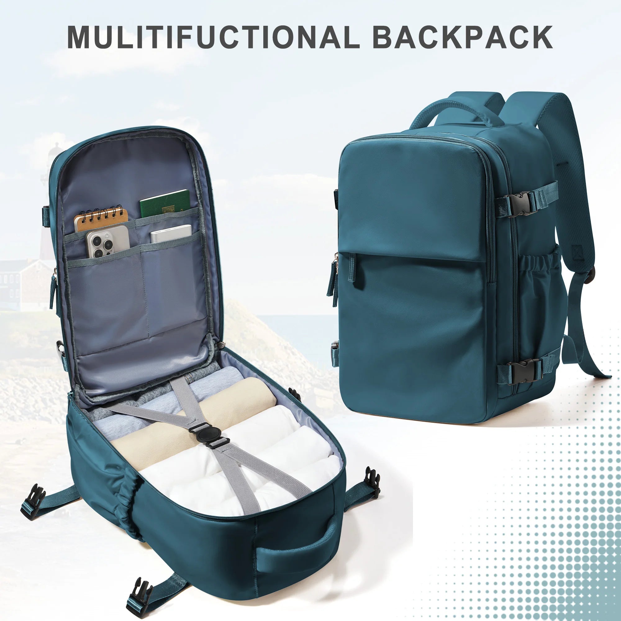 Cabin Airplane Travel Backpack 40x30x20, Hand Luggage Cabin Backpack Wizzair 40x30x20 Carry-Ons Men Women 15.6 inch Laptop Bags - Smarsty