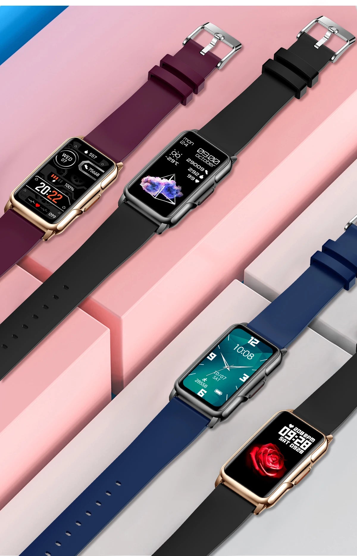 Waterproof Smartwatch for Men and Women with Heart Rate Tracker - Smarsty