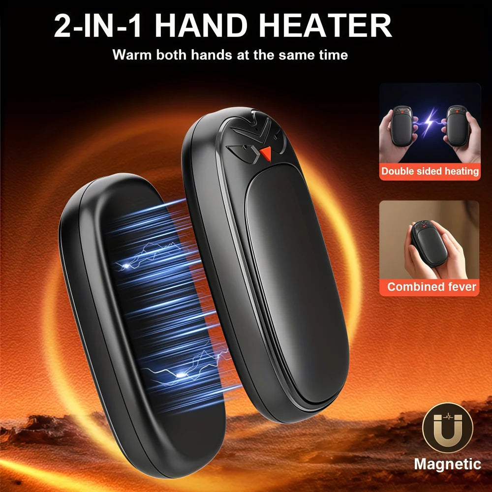 2-in-1 Hand Warmers Rechargeable 2 Pack Magnetic Electric Hand Warmer  Portable Pocket Hand Warmer