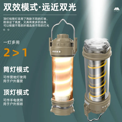 Camping Lamp Portable Tent Lantern Lamp USB Charging Lamps Outdoor Camping Emergency Lamp Flashlight Hiking for CARGO by Smarsty
