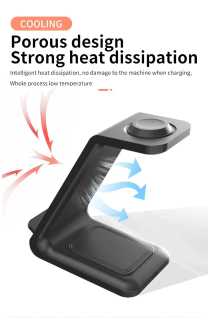 30W Ultrafast Wireless Charger Stand 3 in 1 with Holder - Smarsty