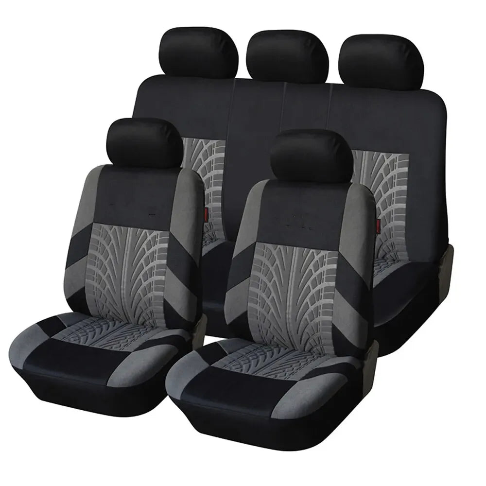 Universal Car Seat Covers Full Set Front And Rear Bench - Smarsty