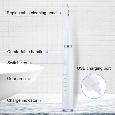 6 in 1 Ultrasonic Dental Cleaner for Effective Plaque Removal - Smarsty